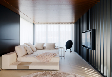TV-Raumteiler, Deckenverkleidung - Steinert & Bitterling / Innenarchitektur, Volker Röhricht / Architekt, Peter Eichler / Fotos